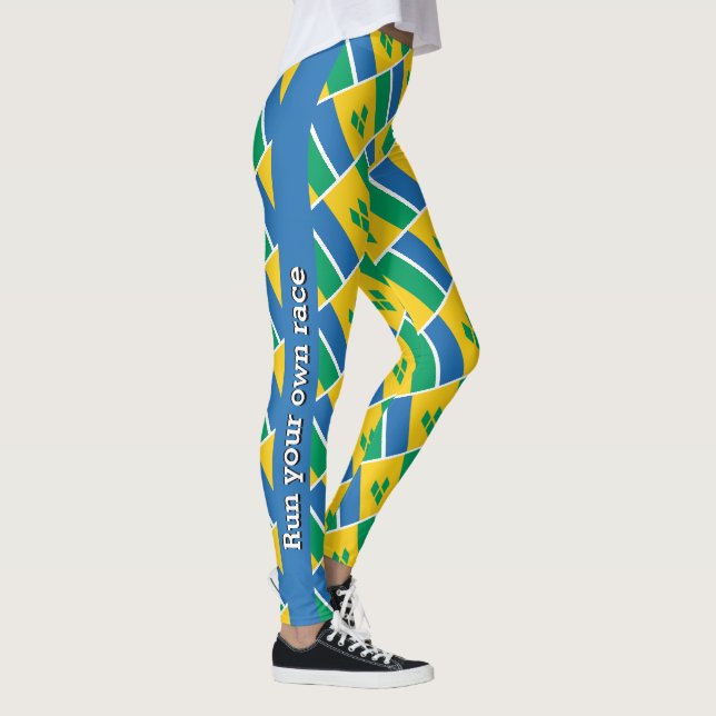 FLAGGA FÖR Anpassningsbar AV VINCENT GRENADINES Leggings (Höger)