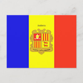 Flagga för anpassningsbar-Designad i Andorra Vykort
