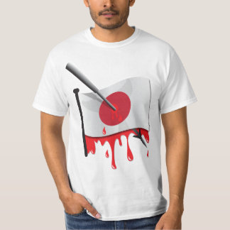 flagga för anti-whaling påståendeharpoon t-shirt