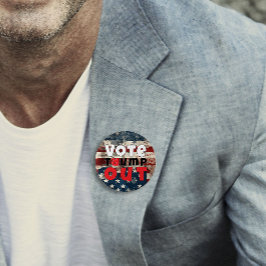 Flagga för antitrumpproteströrelse knapp