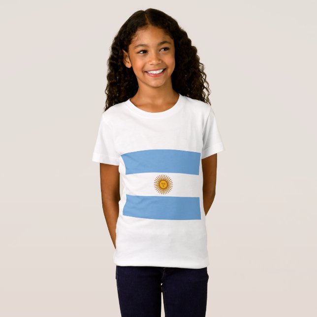 Flagga för Argentina T Shirt (Hel framsida)