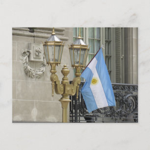 flagga för argentinska lampor vykort