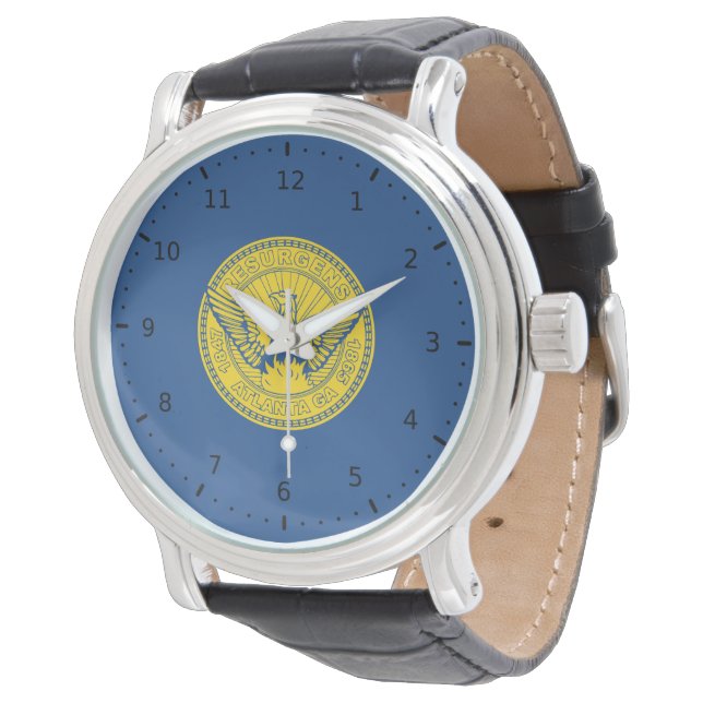 Flagga för Atlanta, Georgia Armbandsur (Vinklad)
