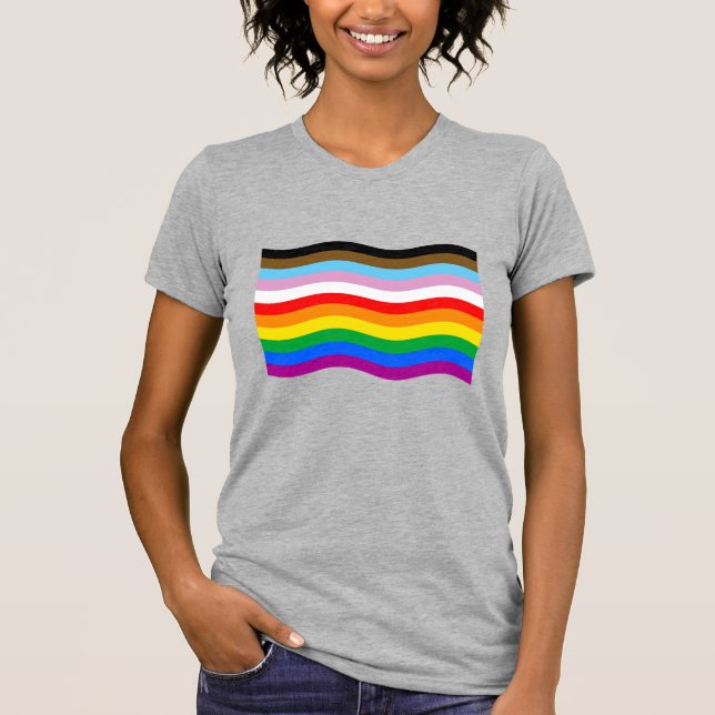 Flagga för att spara Pride för LGBTQ-POC T Shirt (Framsida)