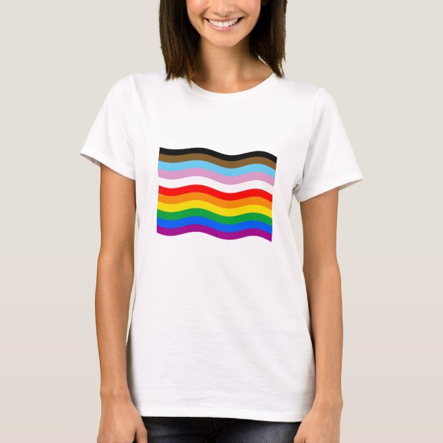 Flagga för att spara Pride för LGBTQ-POC T Shirt (Framsida)