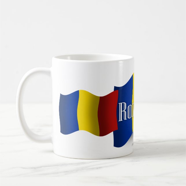 Flagga för att spara rumänien kaffemugg (Vänster)