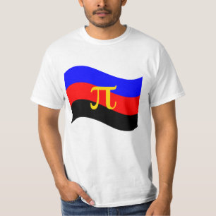Flagga för att Vågigt Pridet Polyamory T Shirt
