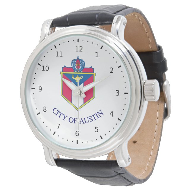 Flagga för Austin, Texas Armbandsur (Vinklad)