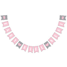 Flagga för babyskor med Elephant for Girl