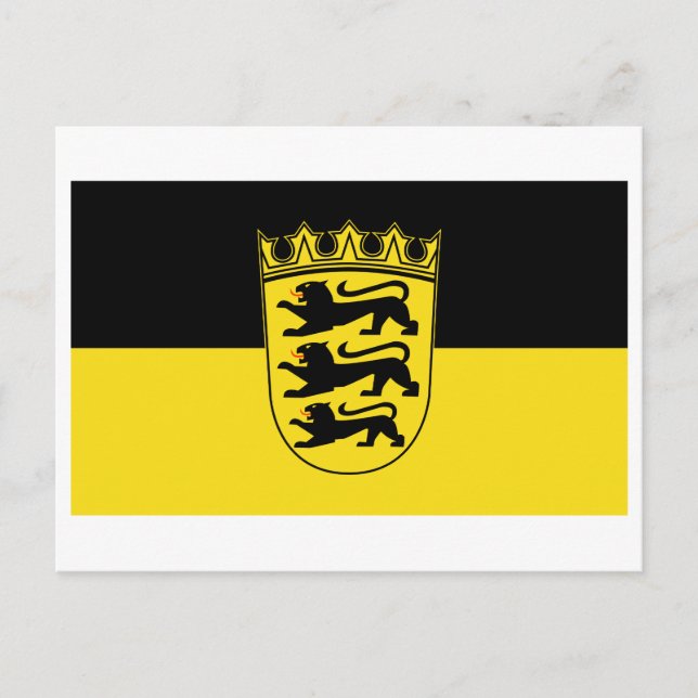 Flagga för Baden-Württemberg vykort (Framsida)