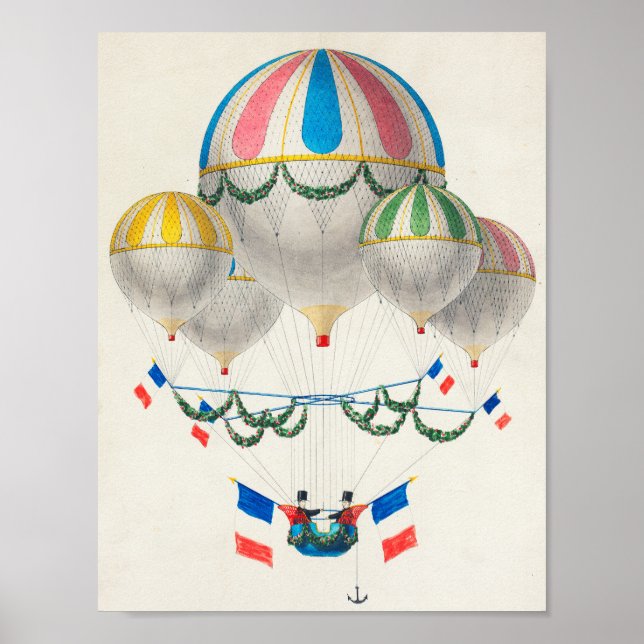 Flagga för ballonger och Fransk Poster (Framsidan)