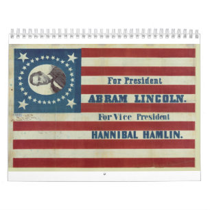 Flagga för baner för Abraham Lincoln Kalender