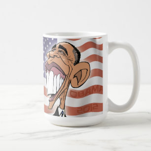 Flagga för Barack Obama tecknadmugg Kaffemugg