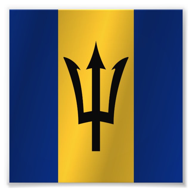 Flagga för Barbados Fototryck (Framsidan)