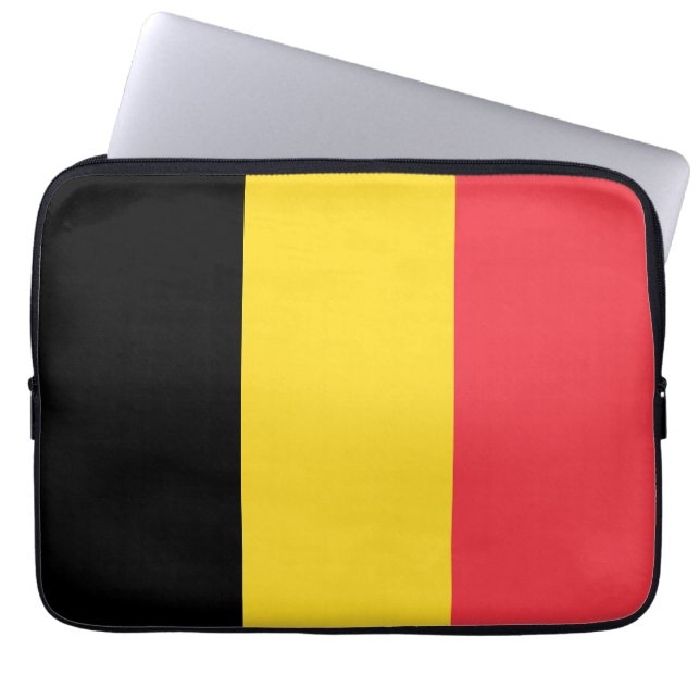 Flagga för Belgien Laptop Fodral (Framsidan)