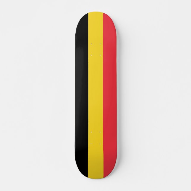 Flagga för Belgien Mini Skateboard Bräda 18,5 Cm (Framsida)