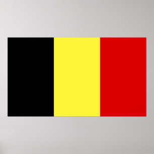 Flagga för Belgien Poster