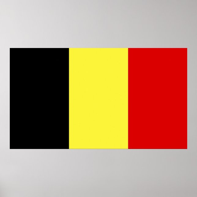Flagga för Belgien Poster (Framsidan)