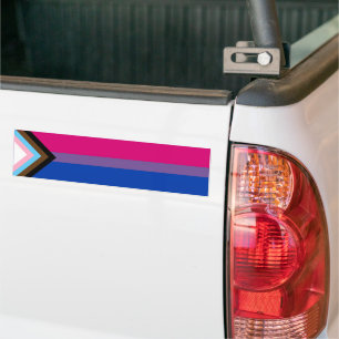 Flagga för Bisexual Progress-Pride Bildekal