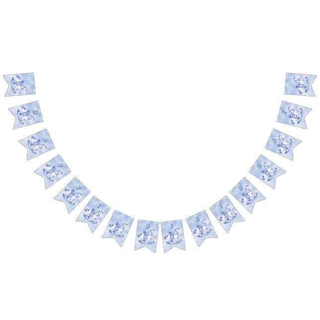 Flagga för Blue Rocking Horse Bunting (Alla)