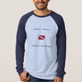 Flagga för Bora Bora franska Polynesia Scubadyk T Shirt