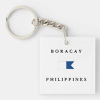 Flagga för Boracay Philippines alfabetiskdyk