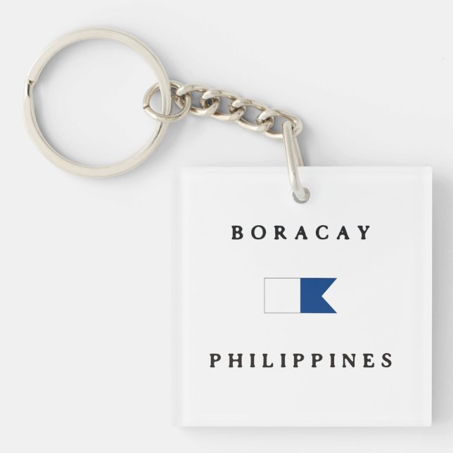 Flagga för Boracay Philippines alfabetiskdyk (Framsidan)