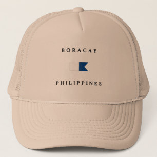 Flagga för Boracay Philippines alfabetiskdyk Keps