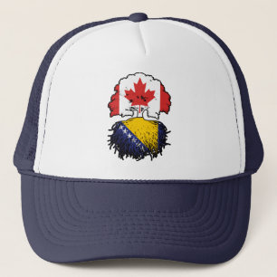 Flagga för bosniska kanadensiska kanadensiska Träd Keps