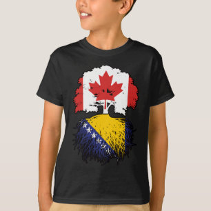 Flagga för bosniska kanadensiska kanadensiska Träd T Shirt