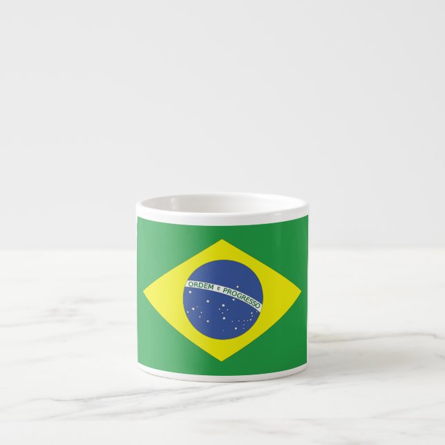 Flagga för Brasilien Espressomugg (Framsidan)