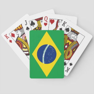 Flagga för Brasilien medborgarevärld Spel Kort