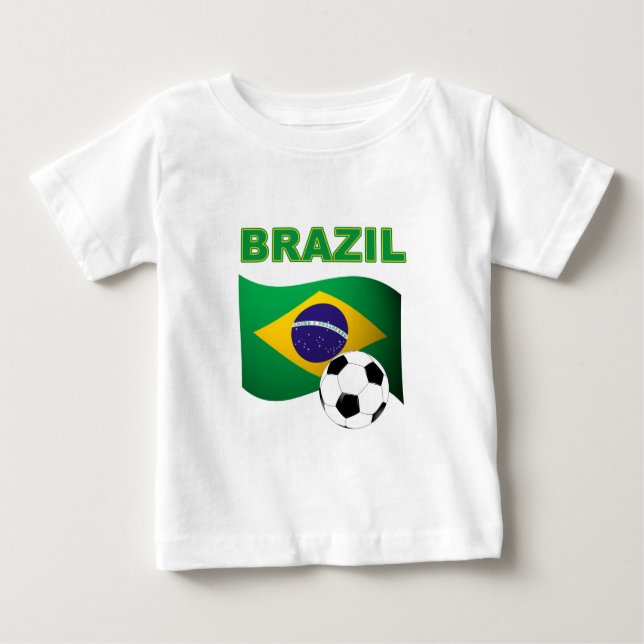 Flagga för Brasilien vmT-tröja T-shirt (Framsida)