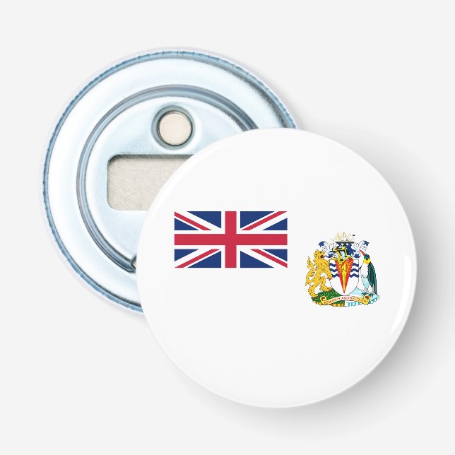 Flagga för Brittiska Antarktis Flasköppnare (Framsidan)
