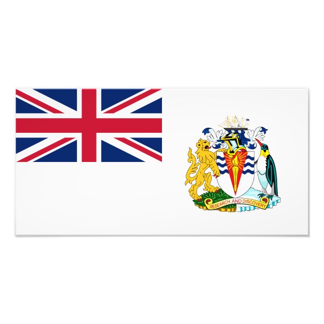 Flagga för Brittiska Antarktis Fototryck (Framsidan)