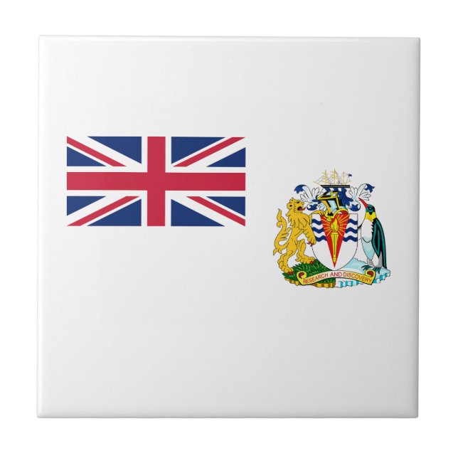 Flagga för Brittiska Antarktis Kakelplatta (Framsidan)