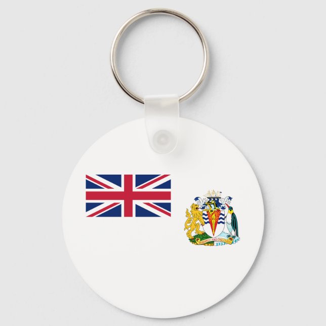 Flagga för Brittiska Antarktis Nyckelring (Framsida)