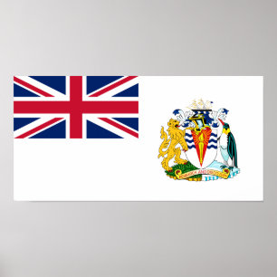 Flagga för Brittiska Antarktis Poster