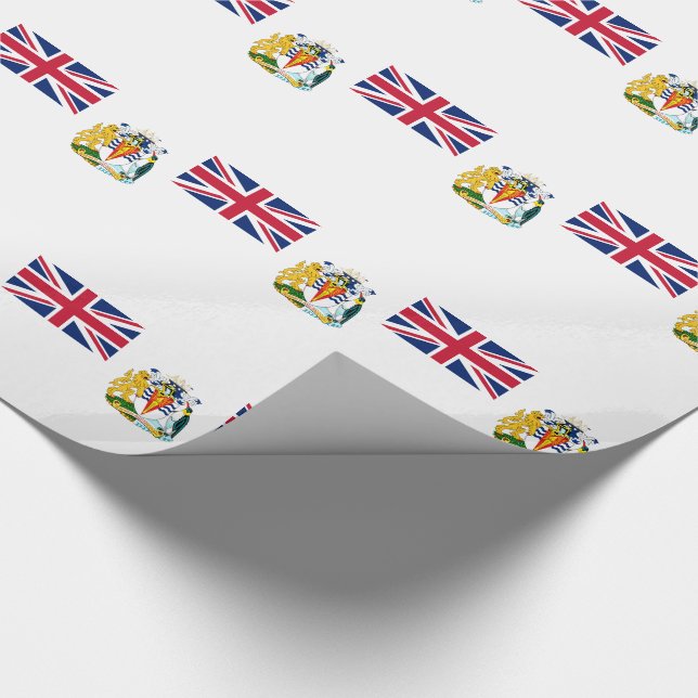 Flagga för Brittiska Antarktis Presentpapper (Hörn)