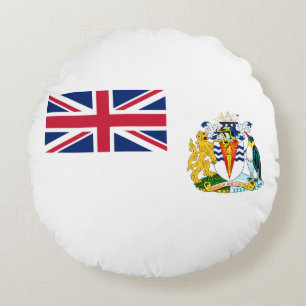 Flagga för Brittiska Antarktis Rund Kudde