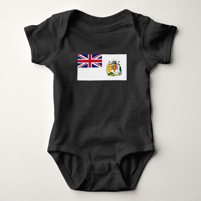 Flagga för Brittiska Antarktis T Shirt (Framsida)