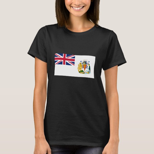 Flagga för Brittiska Antarktis T Shirt (Framsida)