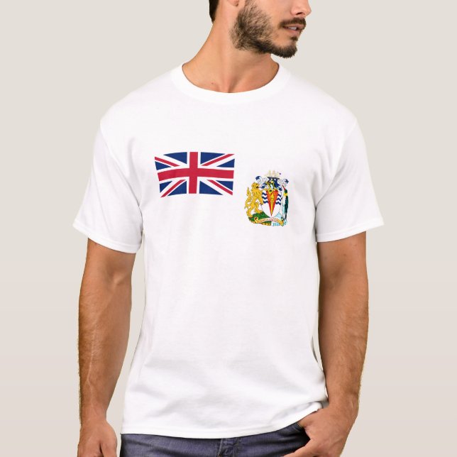 Flagga för Brittiska Antarktis T Shirt (Framsida)