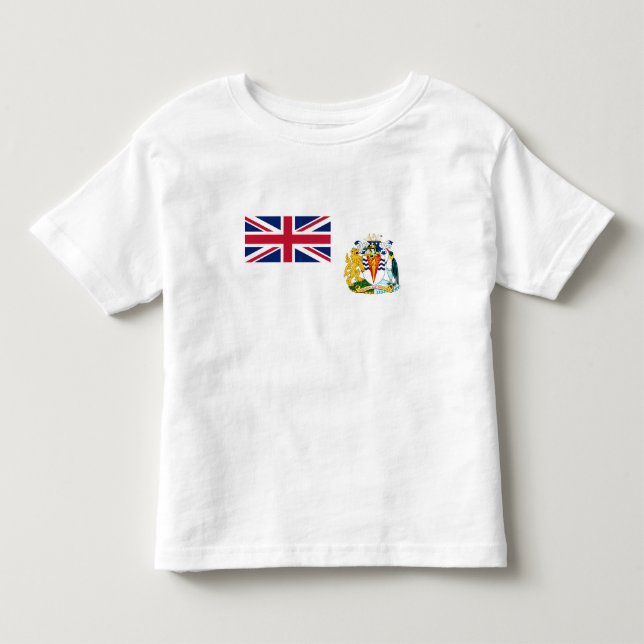 Flagga för Brittiska Antarktis T Shirt (Framsida)