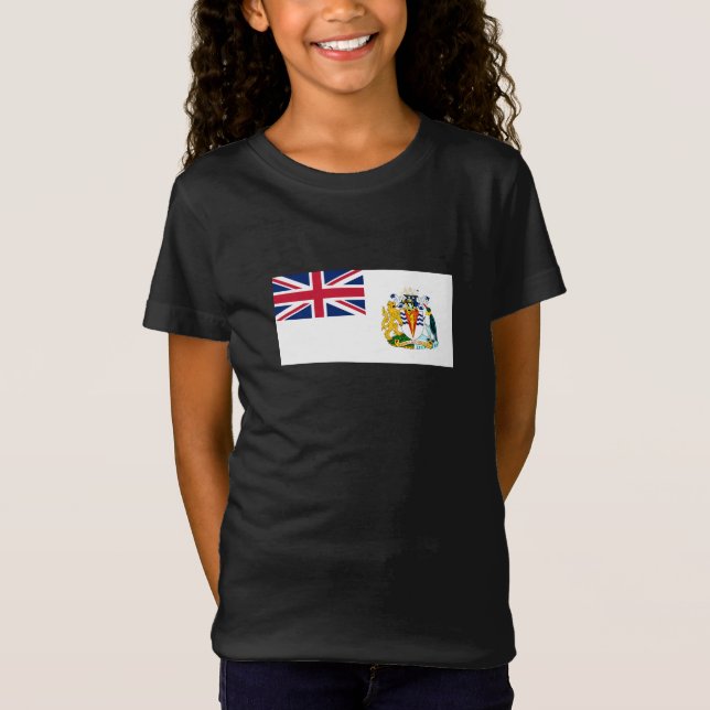 Flagga för Brittiska Antarktis T Shirt (Framsida)