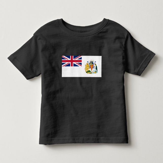 Flagga för Brittiska Antarktis T Shirt (Framsida)