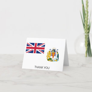 Flagga för Brittiska Antarktis Tack Kort