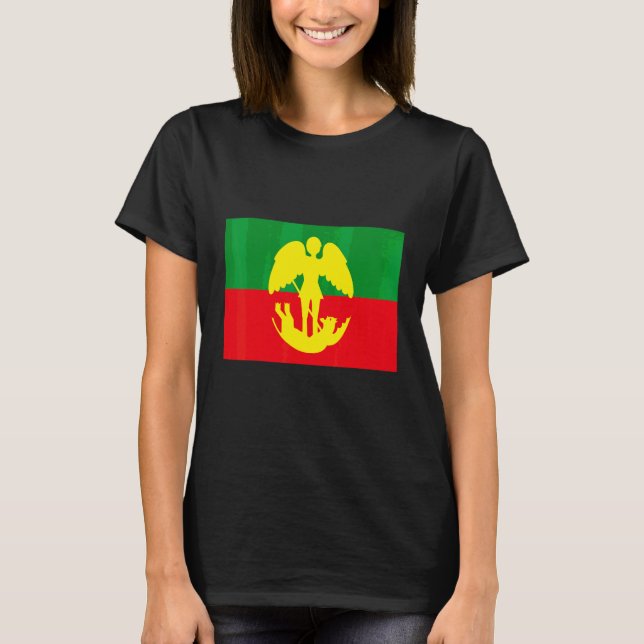 Flagga för Bryssel   Belgien T Shirt (Framsida)