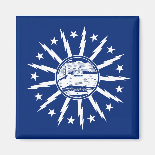 Flagga för Buffalo (stad i New York) Magnet (Framsidan)