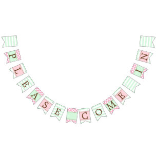 Flagga för Bunting för personligrosa- och